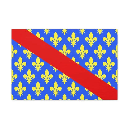 Flag of Allier France 2 - Canvas Wall Art 24″ x 16″ 1.25" - The Sticker Space