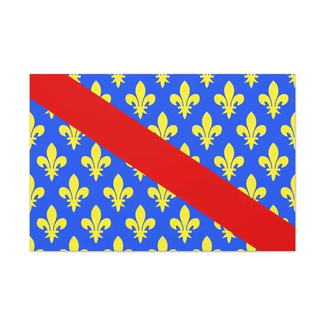Flag of Allier France 2 - Canvas Wall Art 36" x 24" 1.25" - The Sticker Space