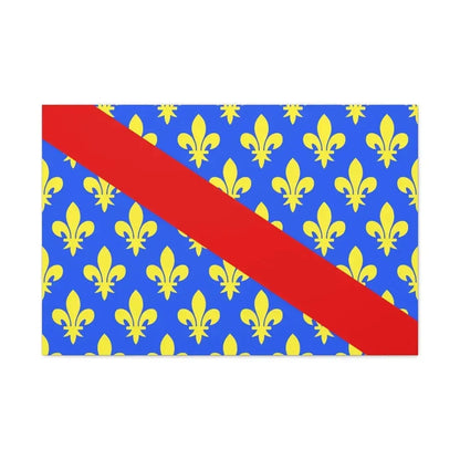 Flag of Allier France 2 - Canvas Wall Art 36" x 24" 1.25" - The Sticker Space