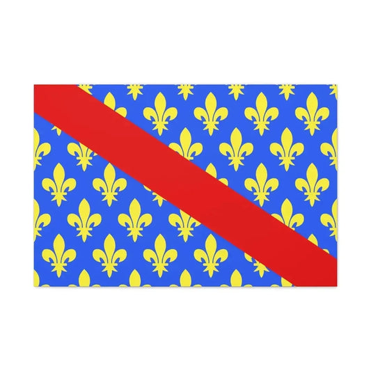 Flag of Allier France 2 - Canvas Wall Art 36" x 24" 1.25" - The Sticker Space