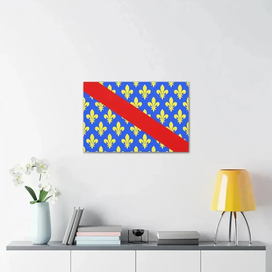 Flag of Allier France 2 - Canvas Wall Art - The Sticker Space