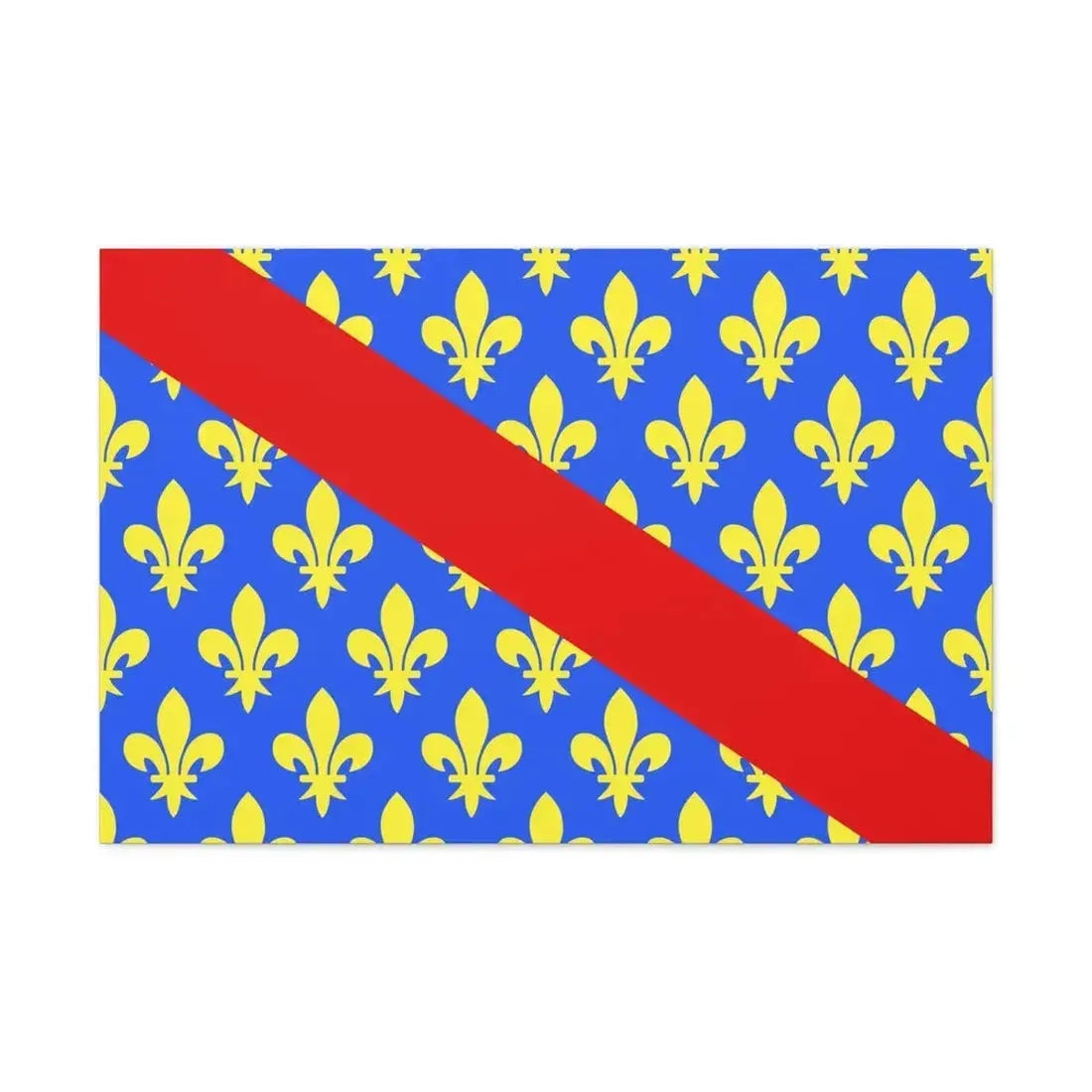 Flag of Allier France 2 - Canvas Wall Art - The Sticker Space