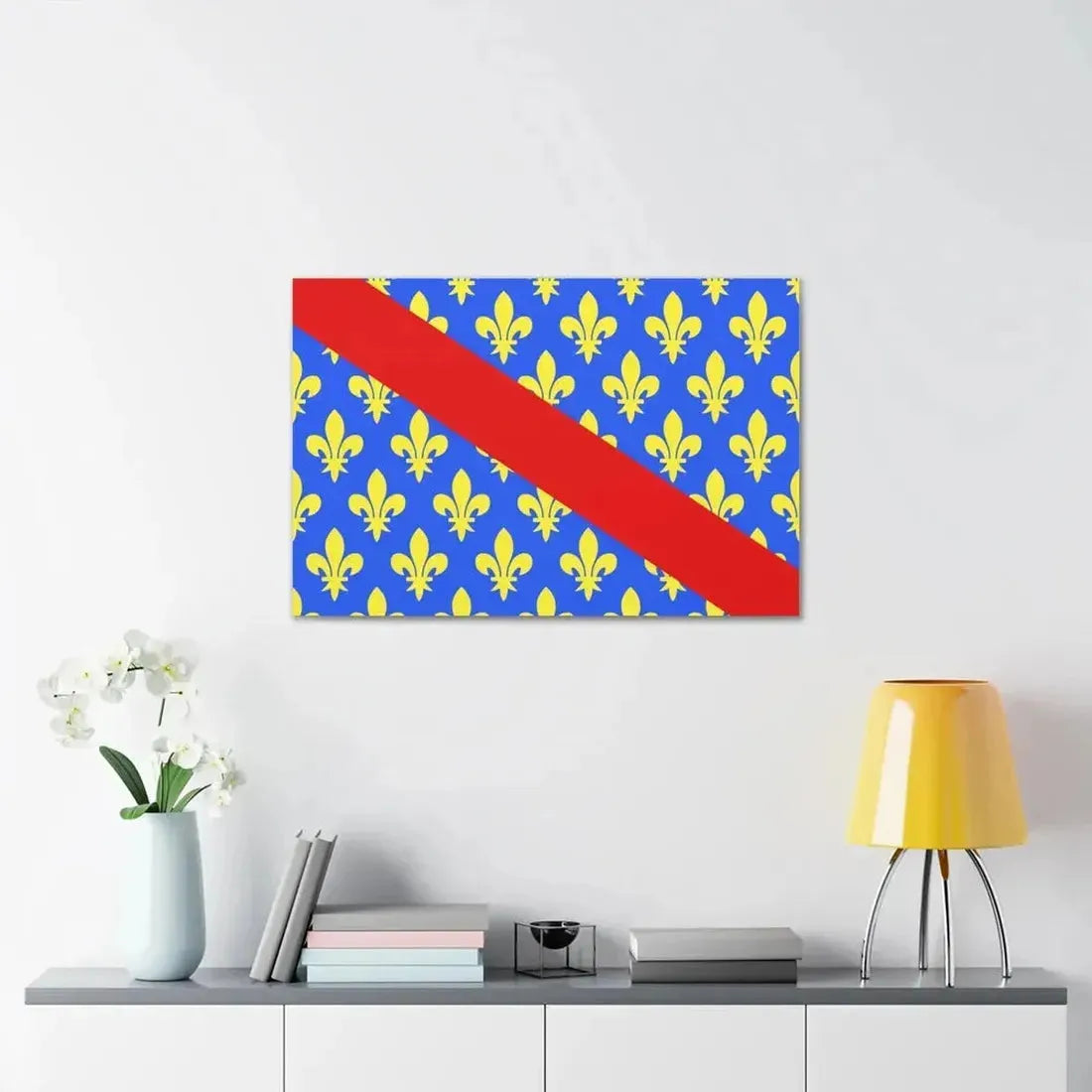 Flag of Allier France 2 - Canvas Wall Art - The Sticker Space