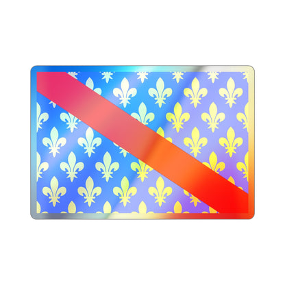 Flag of Allier France 2 Holographic STICKER Die-Cut Vinyl Decal-4 Inch-The Sticker Space