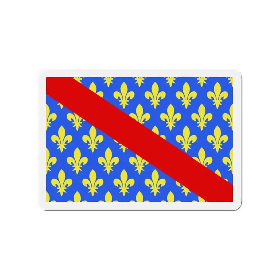 Flag of Allier France 2 - Refrigerator Magnet 2 Inch - The Sticker Space