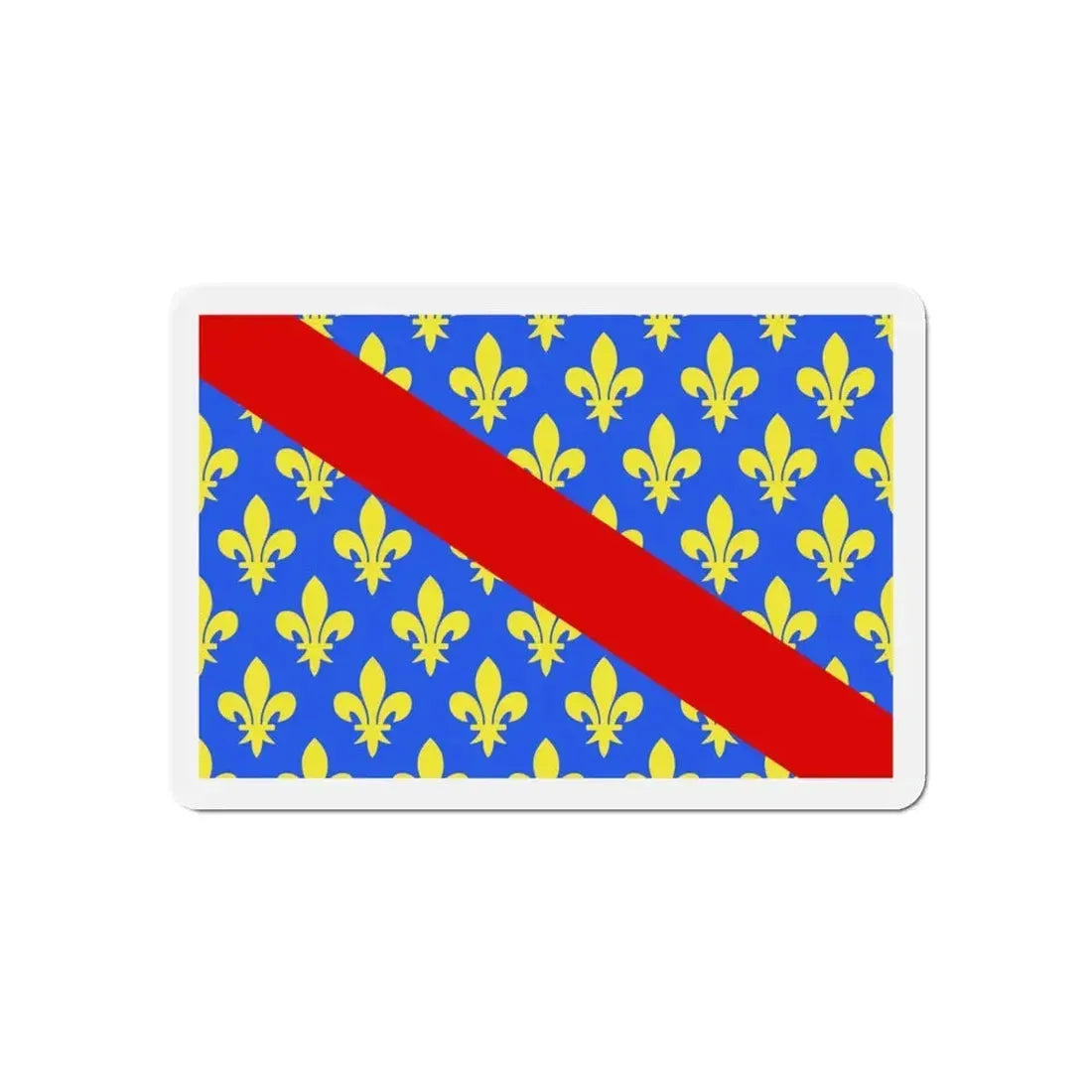 Flag of Allier France 2 - Refrigerator Magnet 3 Inch - The Sticker Space