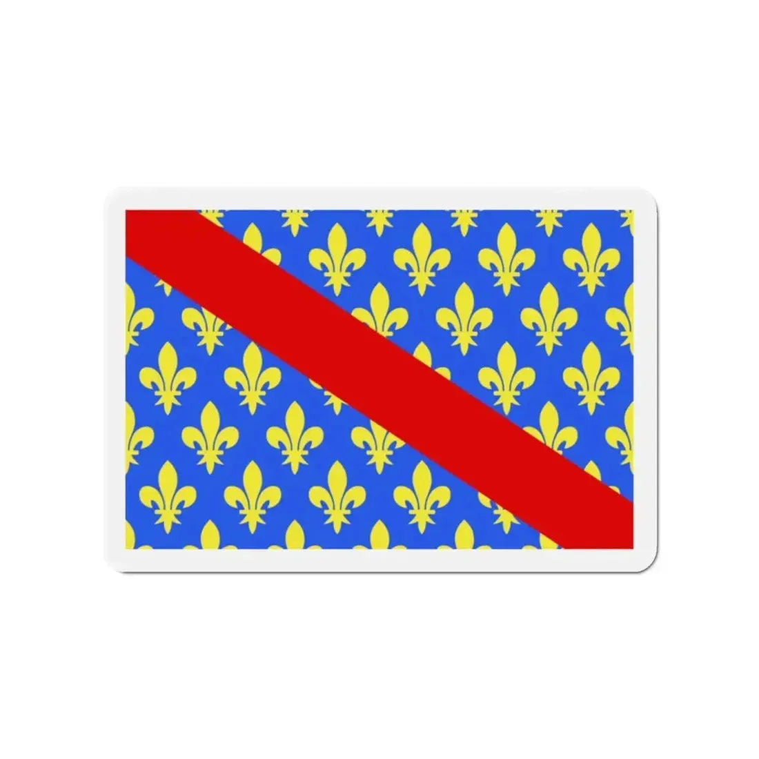 Flag of Allier France 2 - Refrigerator Magnet - The Sticker Space