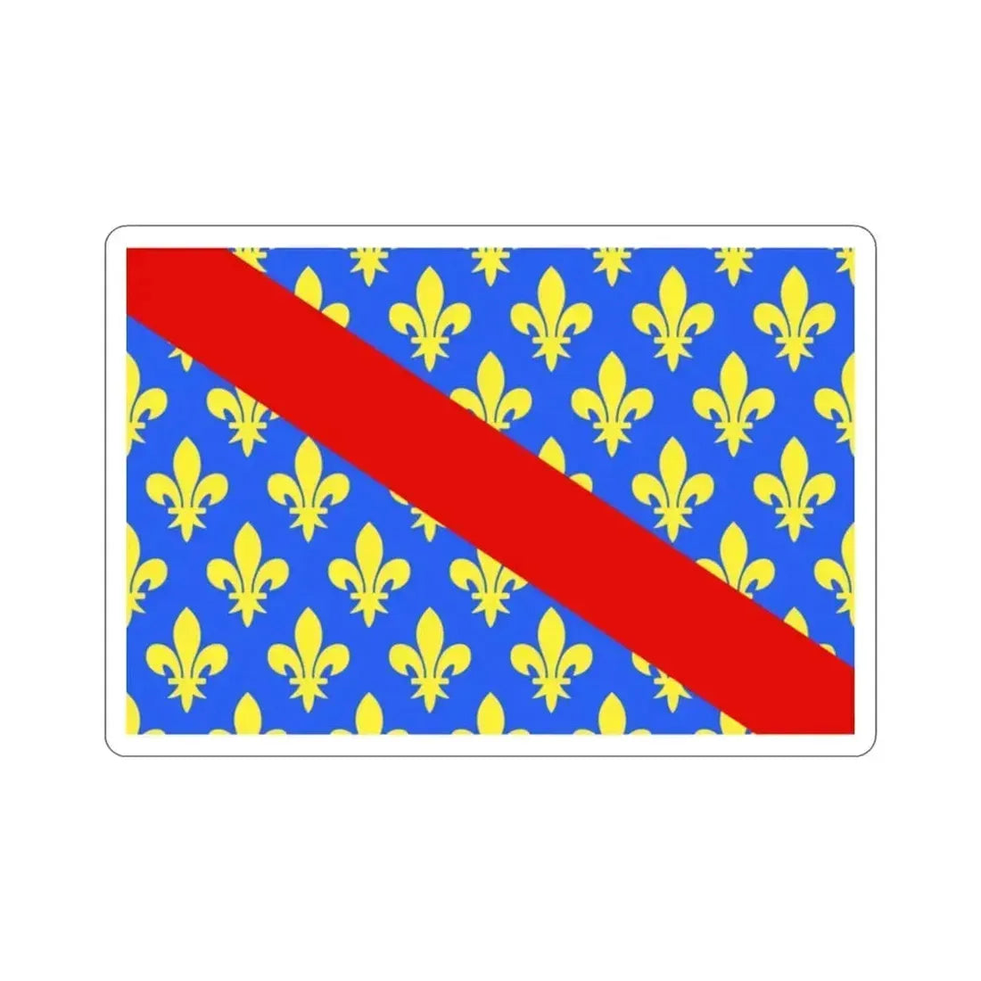 Flag of Allier France 2 STICKER Vinyl Die-Cut Decal 2 Inch - The Sticker Space