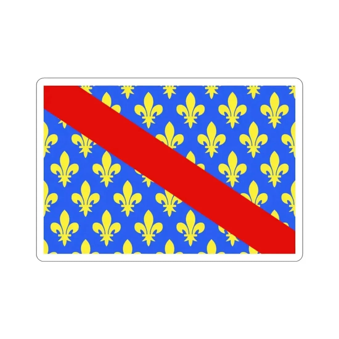 Flag of Allier France 2 STICKER Vinyl Die-Cut Decal 2 Inch - The Sticker Space