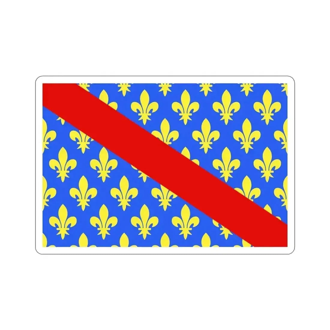 Flag of Allier France 2 STICKER Vinyl Die-Cut Decal 3 Inch - The Sticker Space