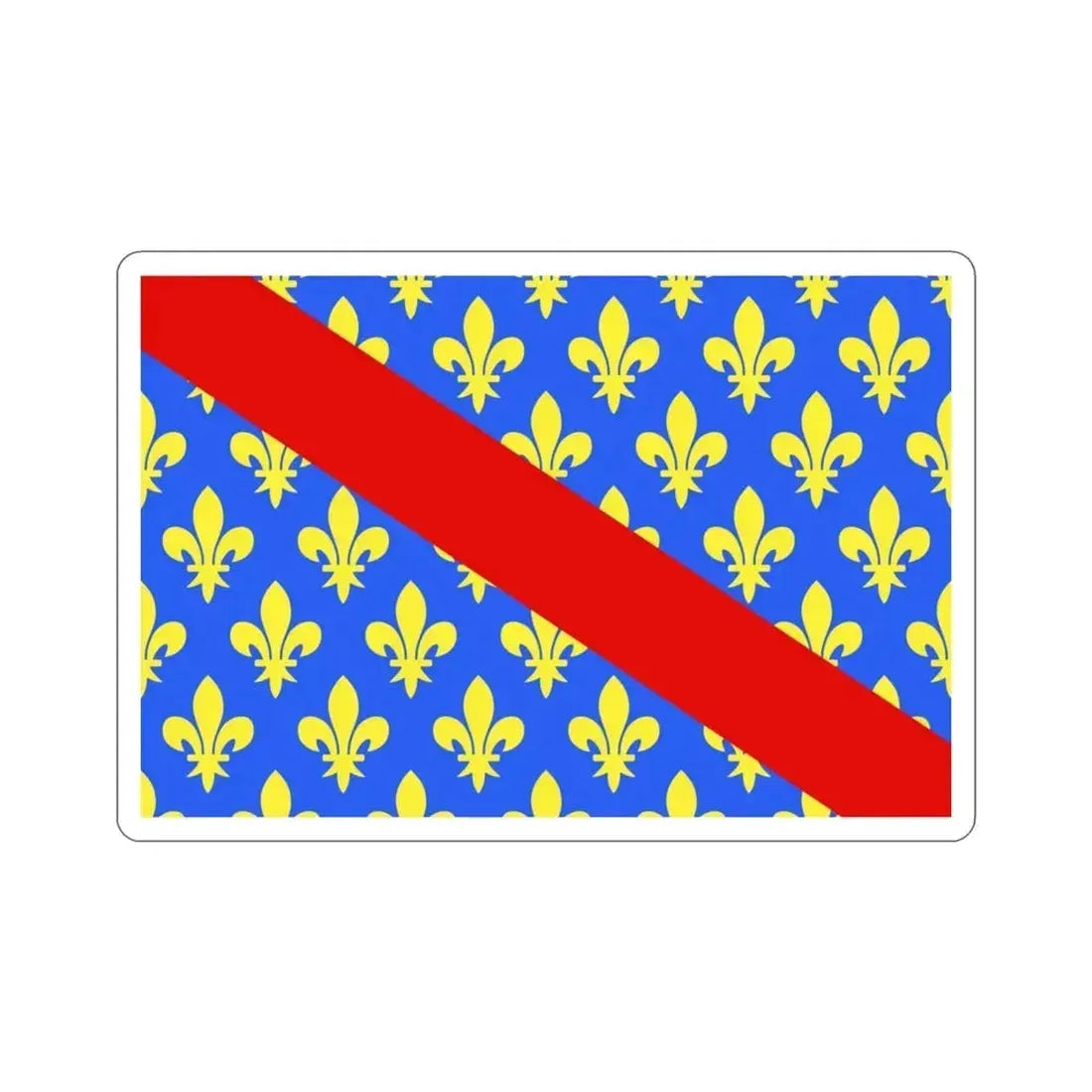 Flag of Allier France 2 STICKER Vinyl Die-Cut Decal 3 Inch - The Sticker Space