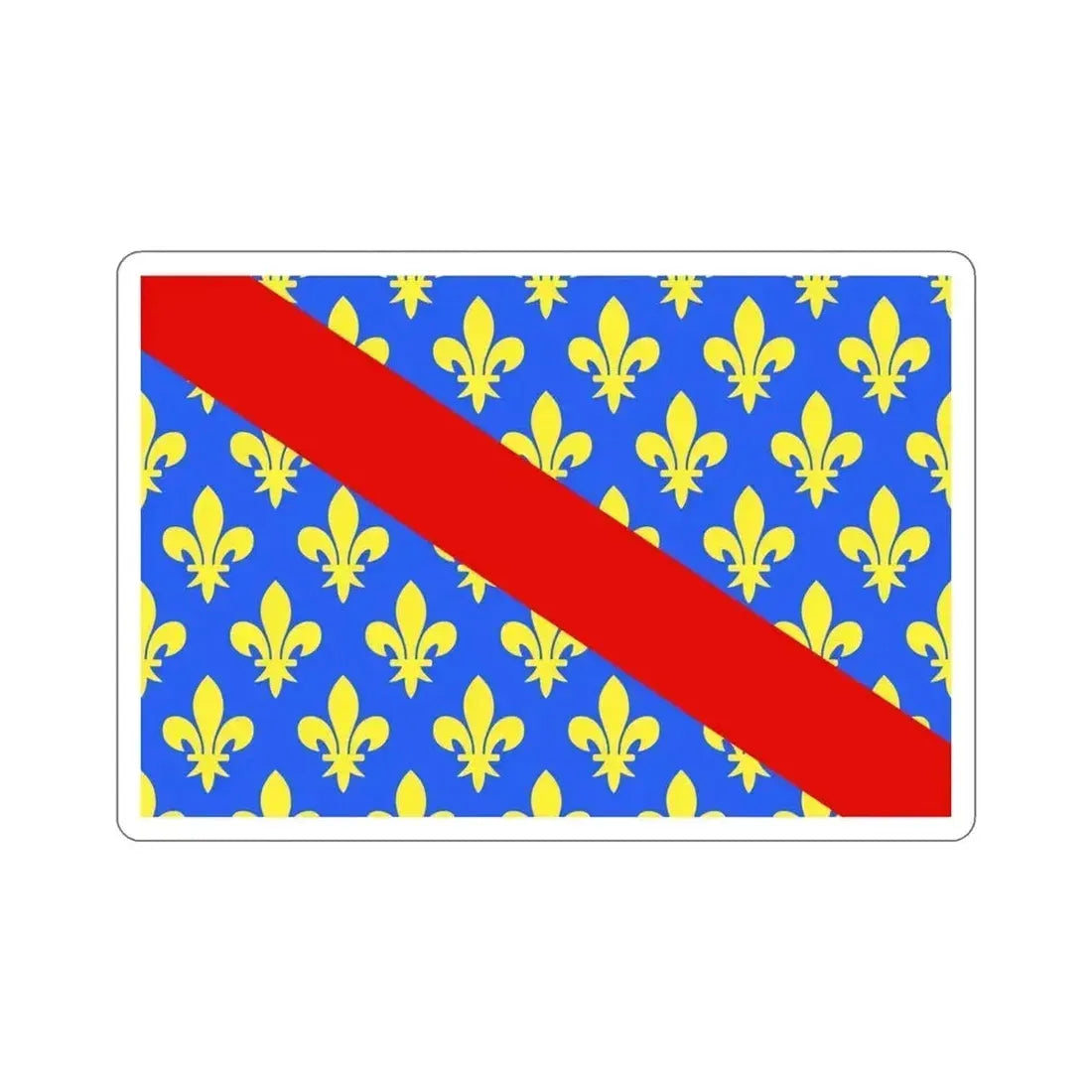 Flag of Allier France 2 STICKER Vinyl Die-Cut Decal 4 Inch - The Sticker Space