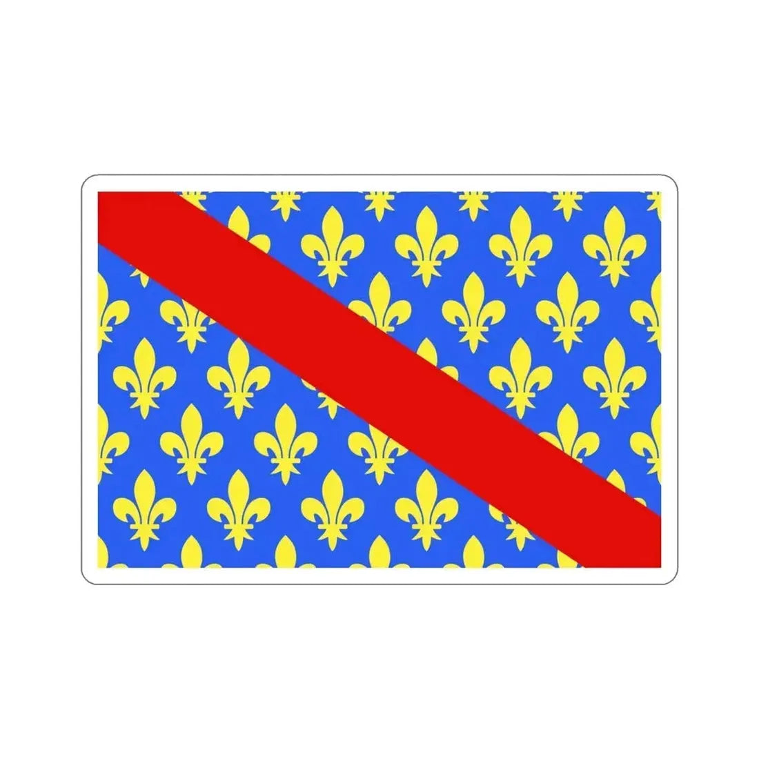 Flag of Allier France 2 STICKER Vinyl Die-Cut Decal 4 Inch - The Sticker Space
