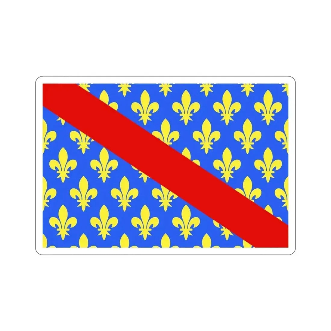 Flag of Allier France 2 STICKER Vinyl Die-Cut Decal 5 Inch - The Sticker Space