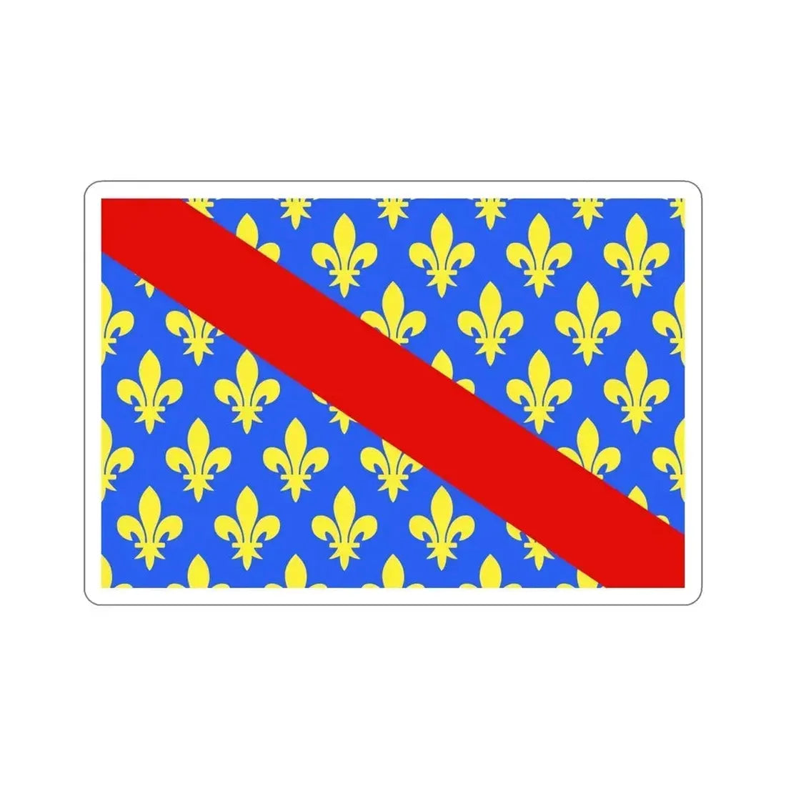 Flag of Allier France 2 STICKER Vinyl Die-Cut Decal 6 Inch - The Sticker Space