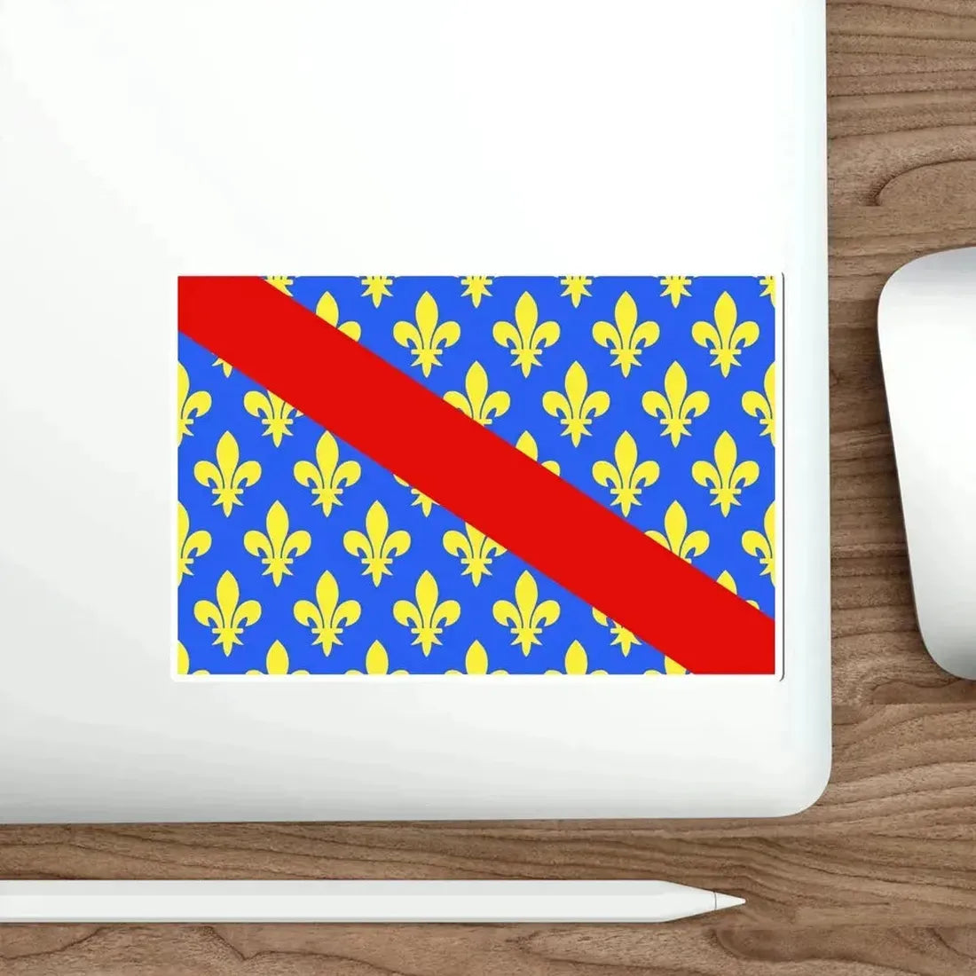 Flag of Allier France 2 STICKER Vinyl Die-Cut Decal - The Sticker Space