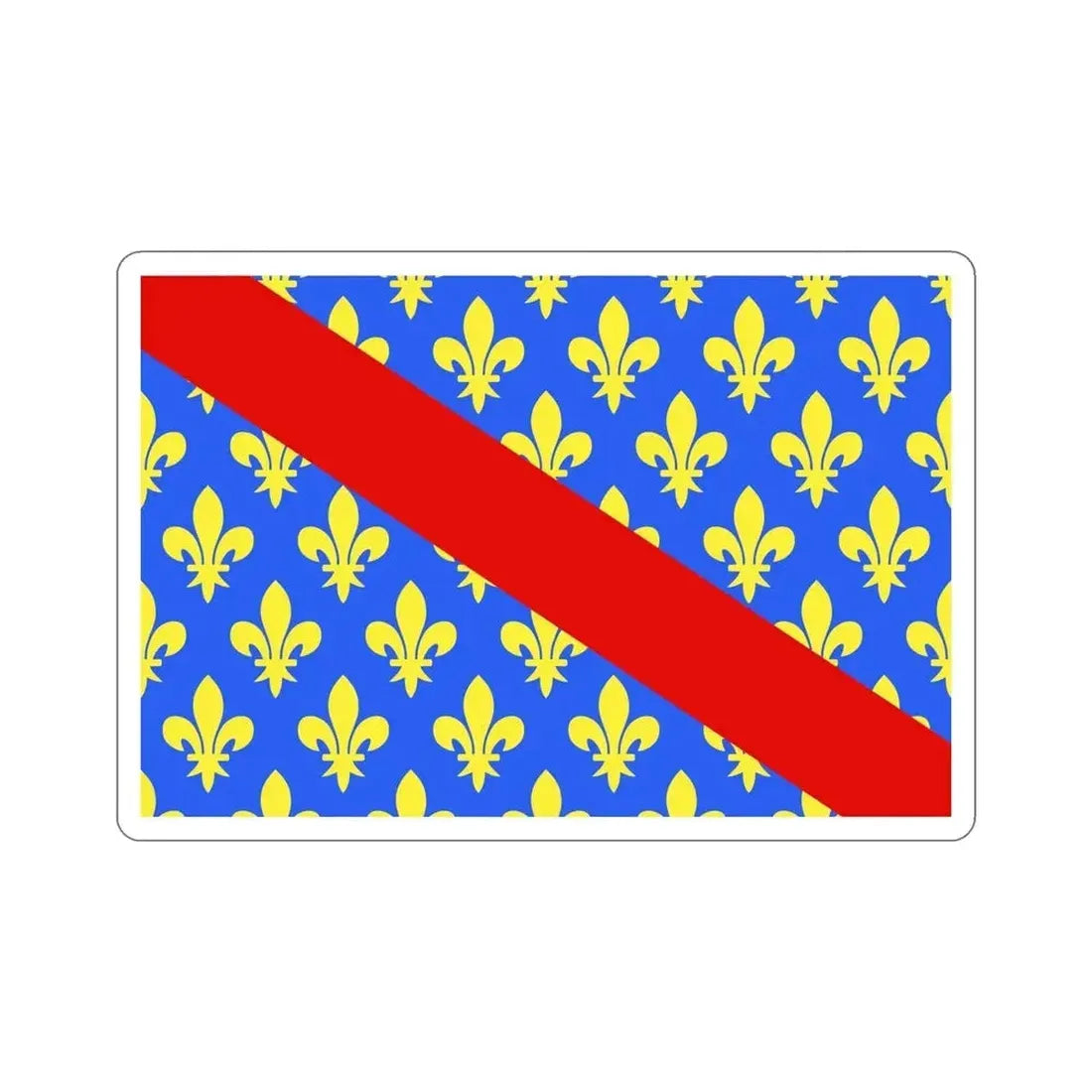 Flag of Allier France 2 STICKER Vinyl Die-Cut Decal - The Sticker Space