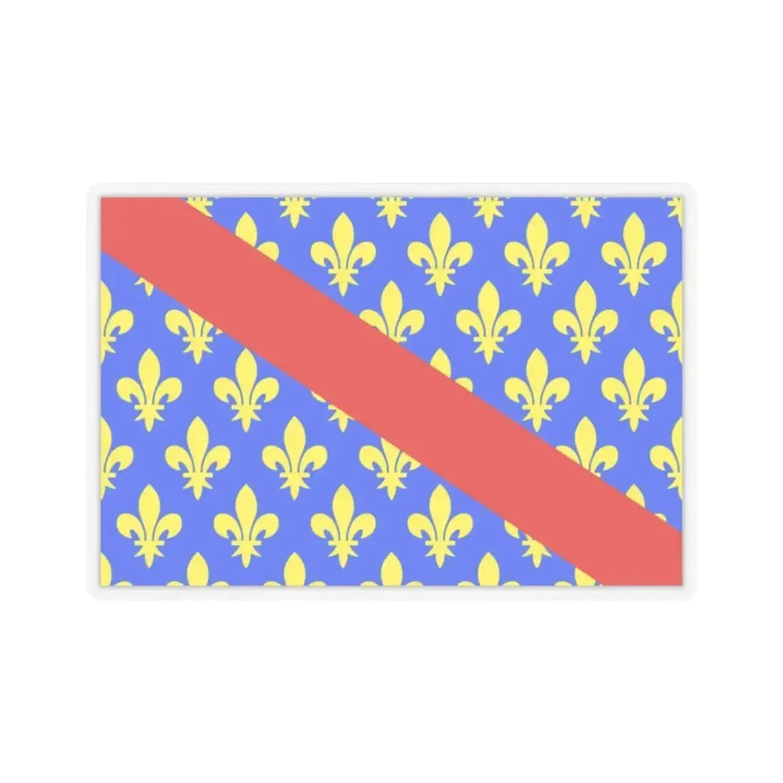 Flag of Allier France 2 - STICKER Vinyl Kiss-Cut Decal 2 Inch Transparent - The Sticker Space