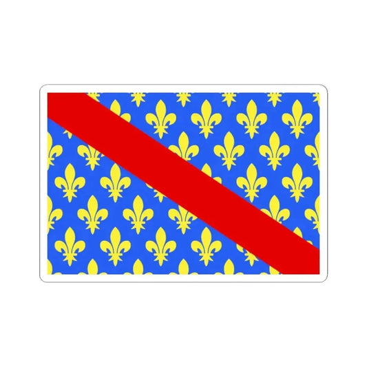 Flag of Allier France 2 - STICKER Vinyl Kiss-Cut Decal 2 Inch White - The Sticker Space