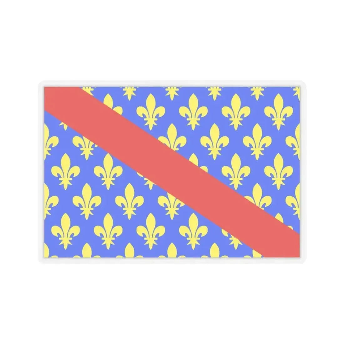Flag of Allier France 2 - STICKER Vinyl Kiss-Cut Decal 3 Inch Transparent - The Sticker Space
