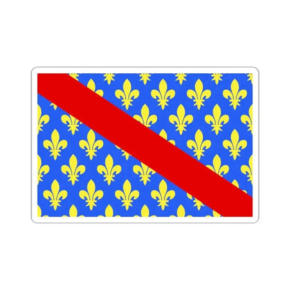 Flag of Allier France 2 - STICKER Vinyl Kiss-Cut Decal 4 Inch White - The Sticker Space