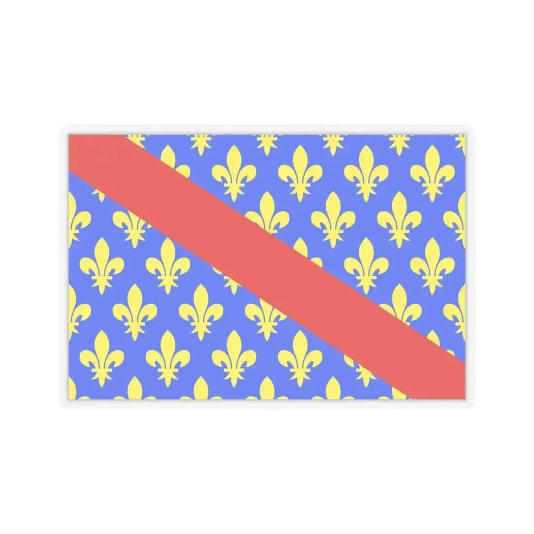 Flag of Allier France 2 - STICKER Vinyl Kiss-Cut Decal 6 Inch Transparent - The Sticker Space