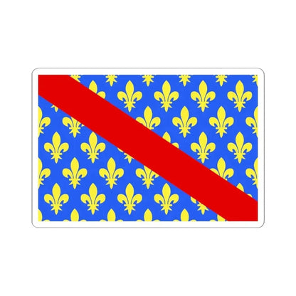 Flag of Allier France 2 - STICKER Vinyl Kiss-Cut Decal 6 Inch White - The Sticker Space