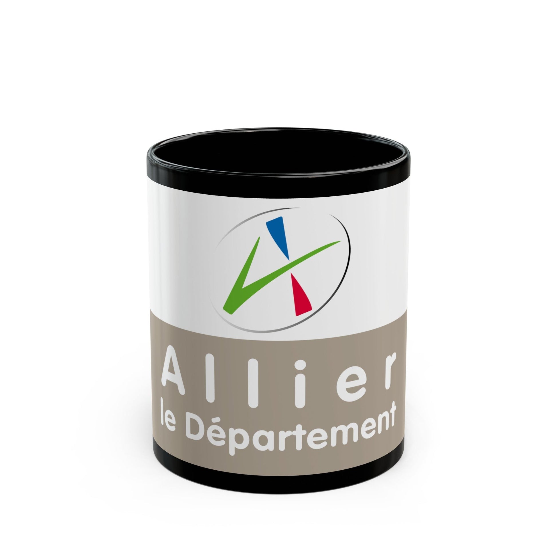 Flag of Allier France - Black Coffee Mug-11oz-The Sticker Space