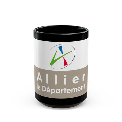 Flag of Allier France - Black Coffee Mug-15oz-The Sticker Space