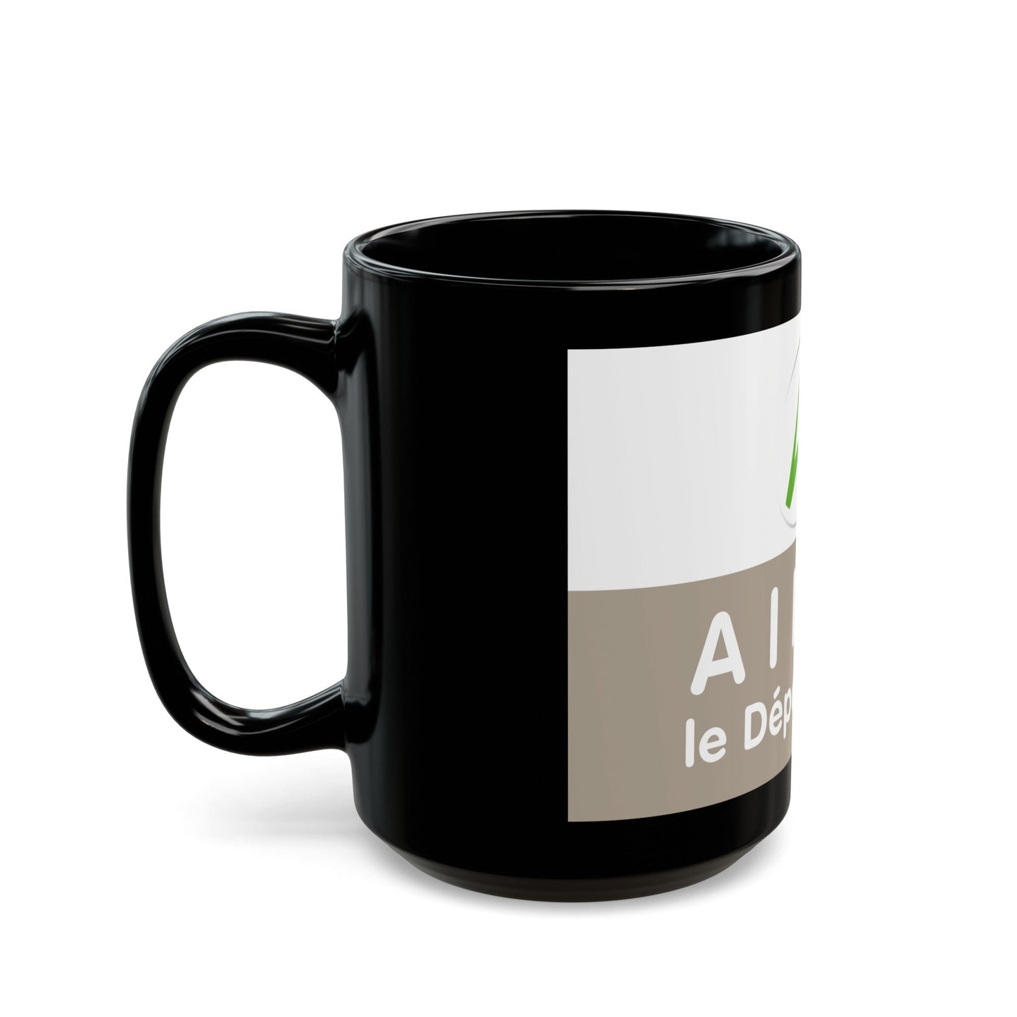 Flag of Allier France - Black Coffee Mug-The Sticker Space