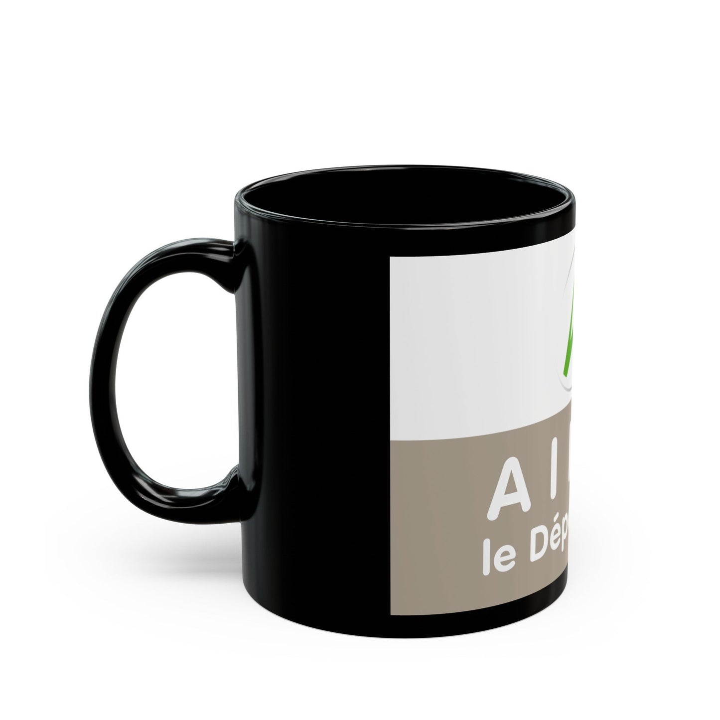 Flag of Allier France - Black Coffee Mug-The Sticker Space