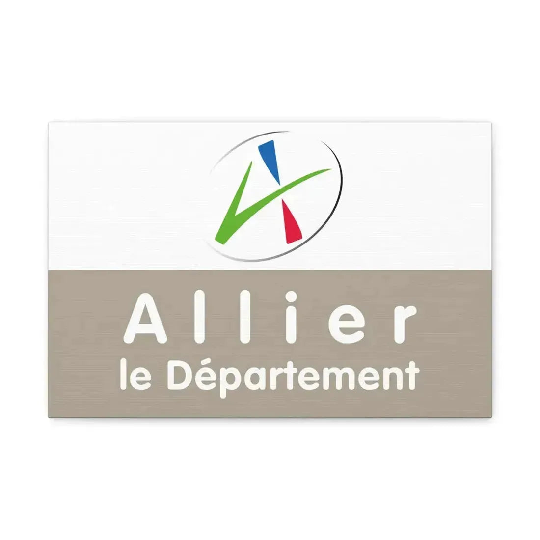 Flag of Allier France - Canvas Wall Art 18″ x 12″ 1.25" - The Sticker Space