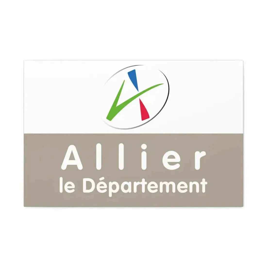 Flag of Allier France - Canvas Wall Art 30" x 20" 1.25" - The Sticker Space