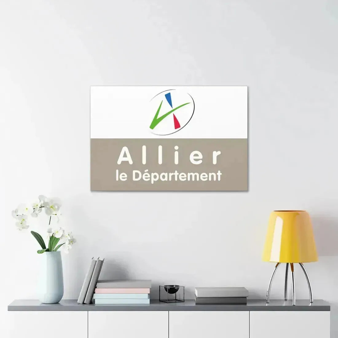 Flag of Allier France - Canvas Wall Art - The Sticker Space