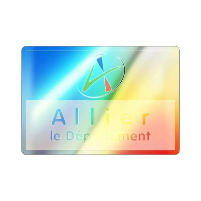 Flag of Allier France Holographic STICKER Die-Cut Vinyl Decal 2 Inch - The Sticker Space