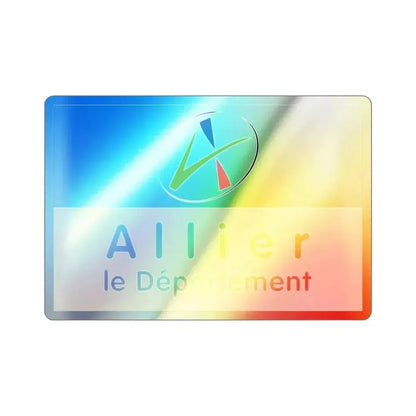 Flag of Allier France Holographic STICKER Die-Cut Vinyl Decal 4 Inch - The Sticker Space
