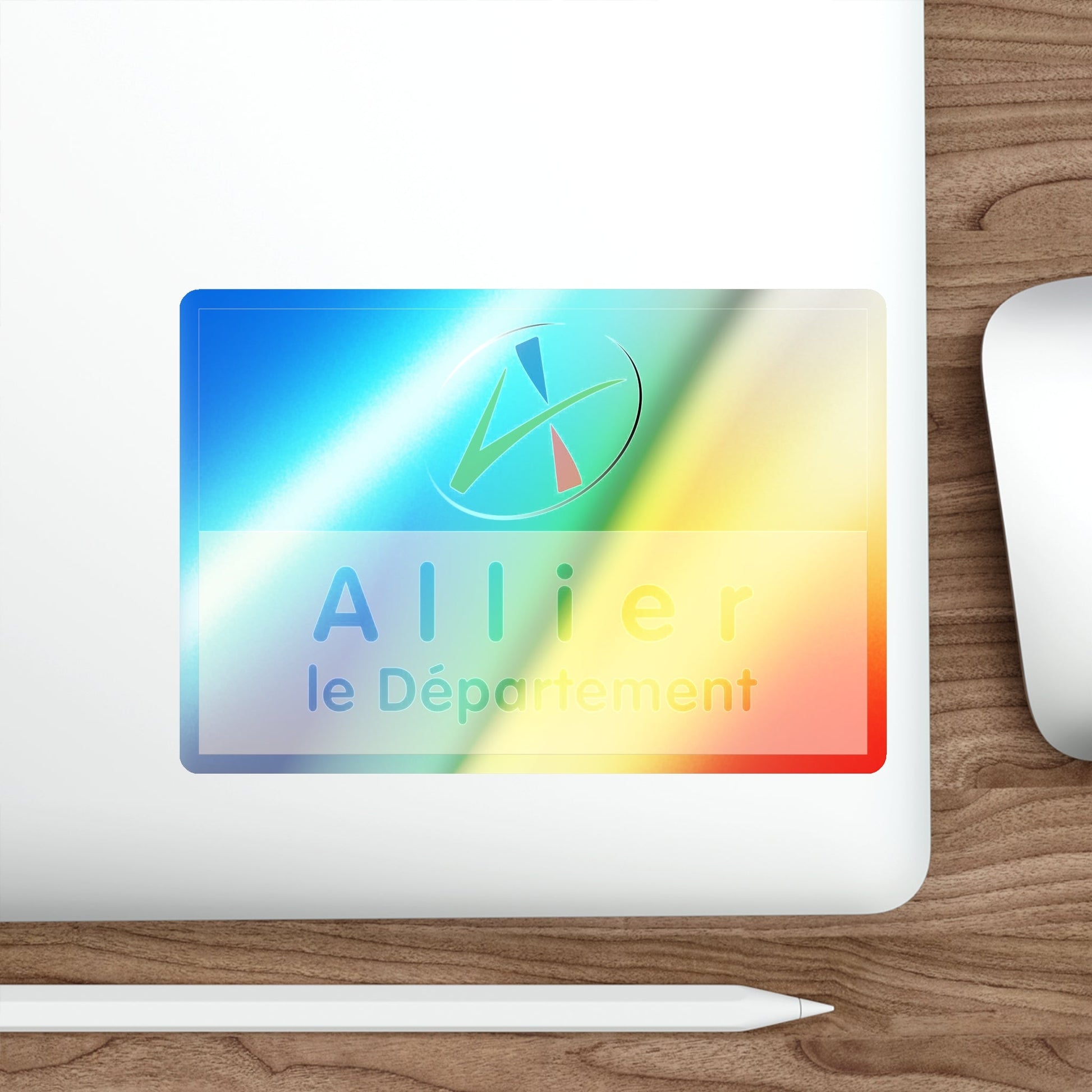 Flag of Allier France Holographic STICKER Die-Cut Vinyl Decal-The Sticker Space