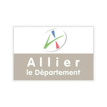 Flag of Allier France - STICKER Vinyl Kiss-Cut Decal 2 Inch Transparent - The Sticker Space
