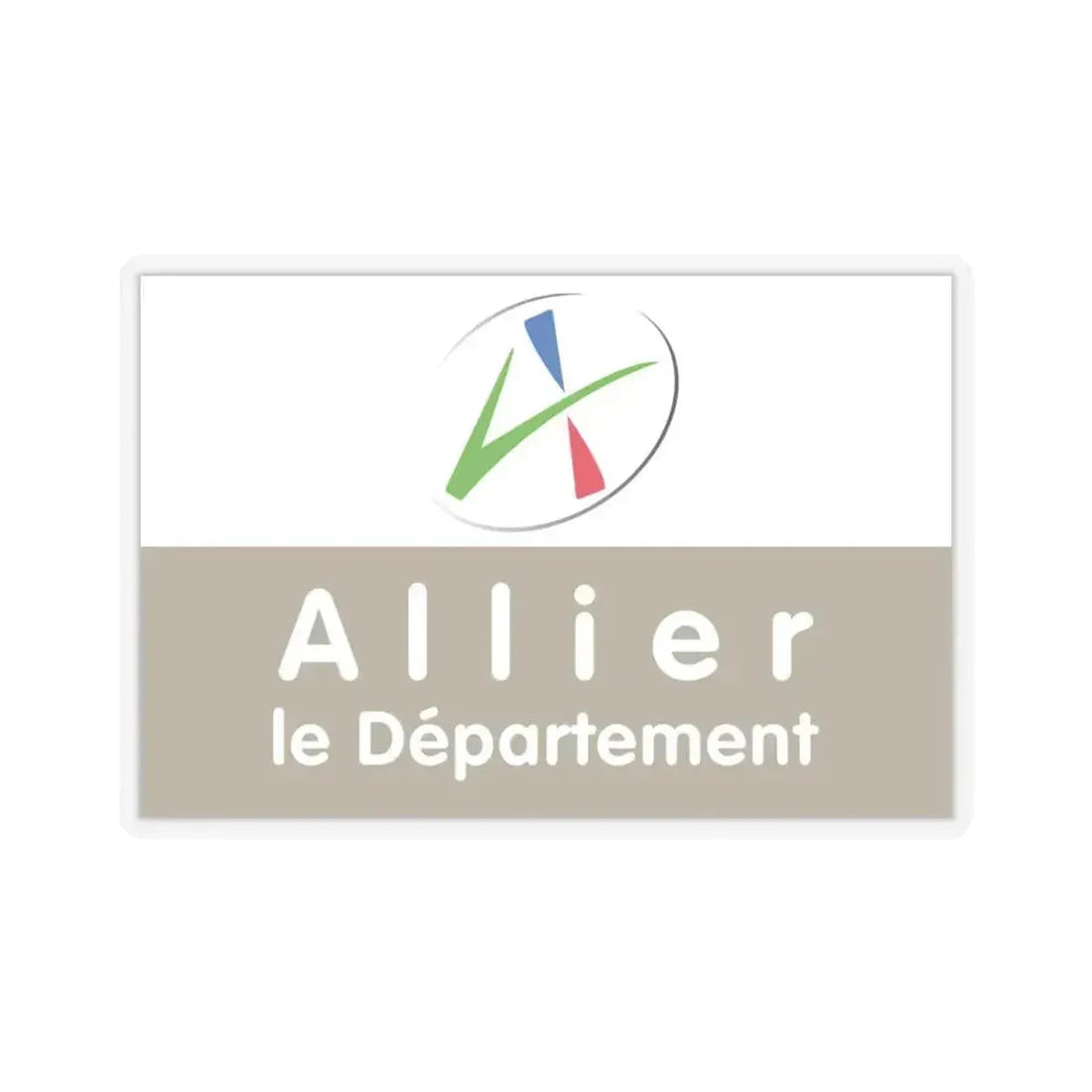 Flag of Allier France - STICKER Vinyl Kiss-Cut Decal 3 Inch Transparent - The Sticker Space