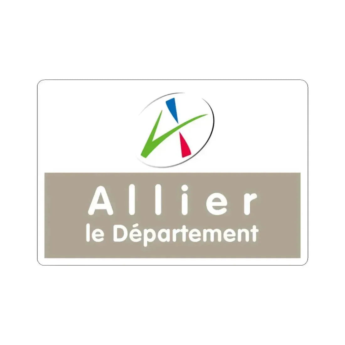 Flag of Allier France - STICKER Vinyl Kiss-Cut Decal 3 Inch White - The Sticker Space