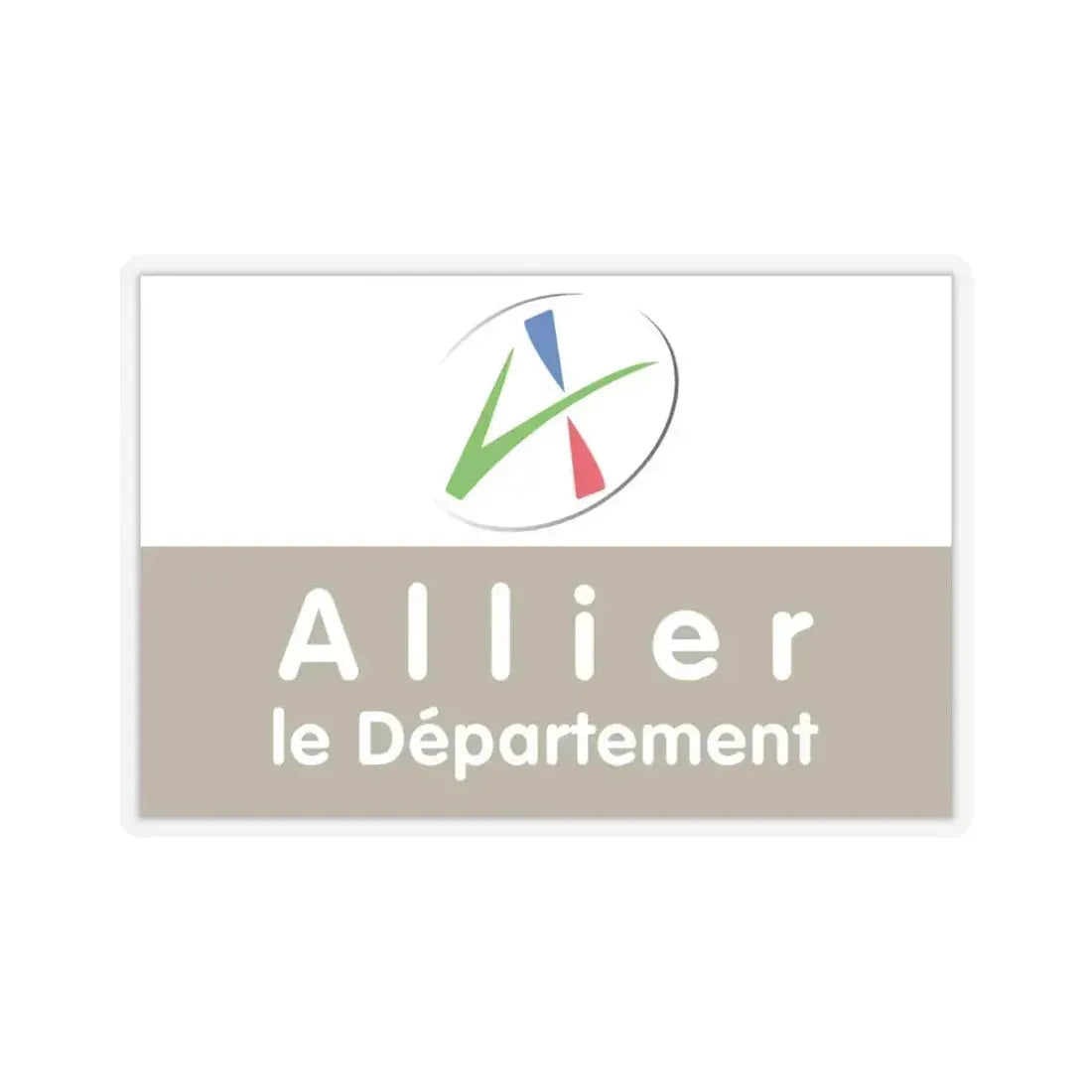 Flag of Allier France - STICKER Vinyl Kiss-Cut Decal 4 Inch Transparent - The Sticker Space