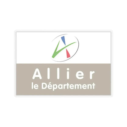Flag of Allier France - STICKER Vinyl Kiss-Cut Decal 4 Inch Transparent - The Sticker Space