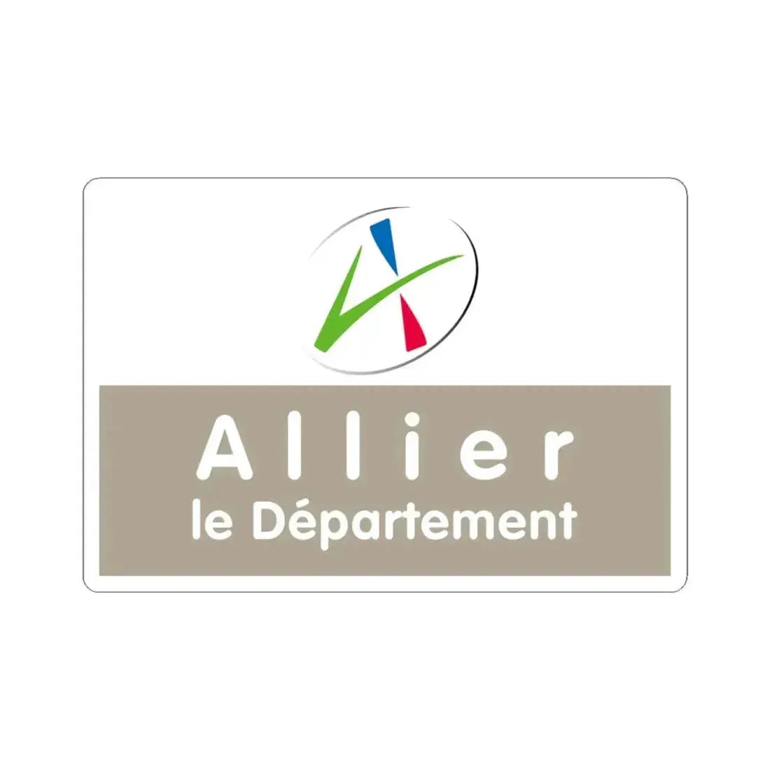 Flag of Allier France - STICKER Vinyl Kiss-Cut Decal 4 Inch White - The Sticker Space