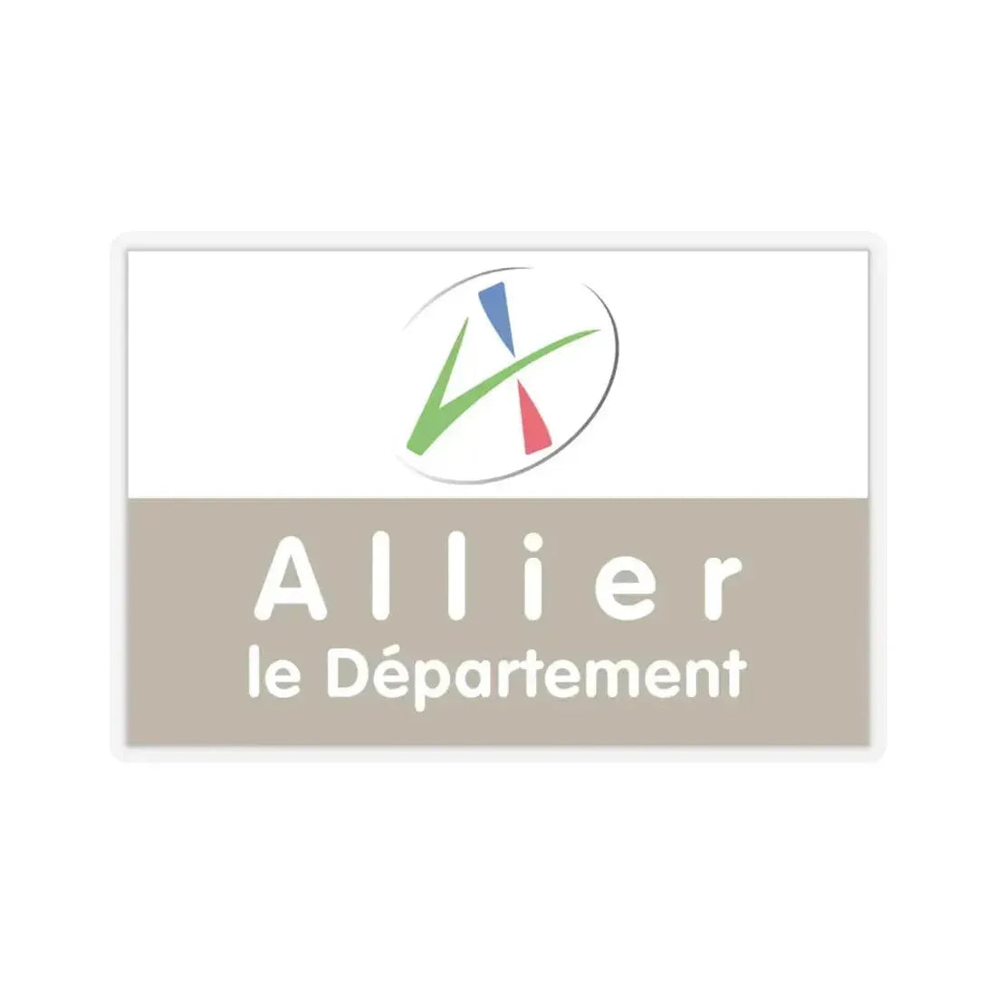 Flag of Allier France - STICKER Vinyl Kiss-Cut Decal 6 Inch Transparent - The Sticker Space