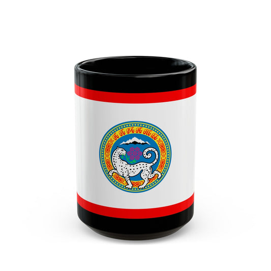 Flag of Almaty Kazakhstan - Black Coffee Mug-15oz-The Sticker Space