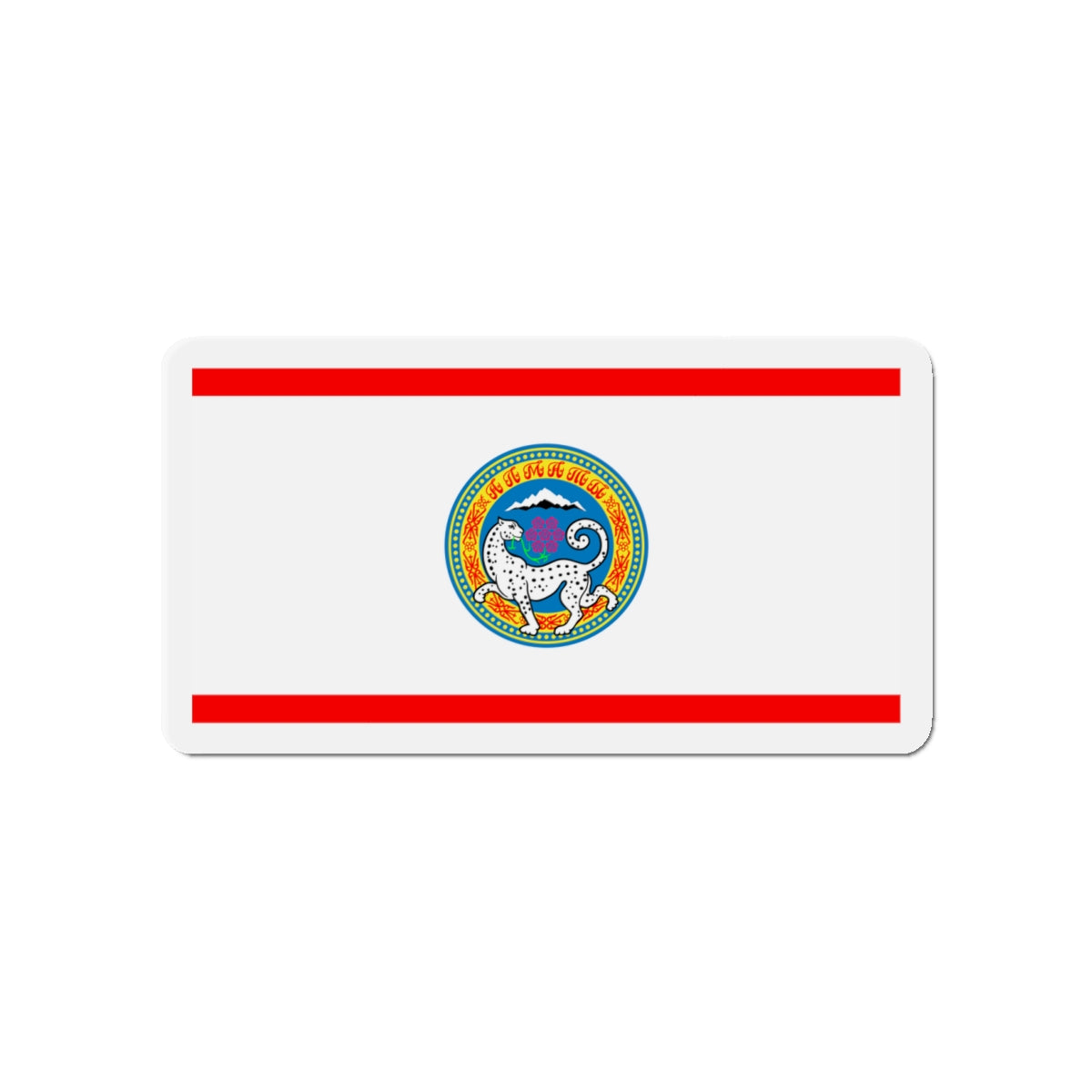 Flag of Almaty Kazakhstan - Die-Cut Magnet-4" x 4"-The Sticker Space