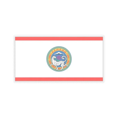 Flag of Almaty Kazakhstan - STICKER Vinyl Kiss-Cut Decal 2 Inch Transparent - The Sticker Space
