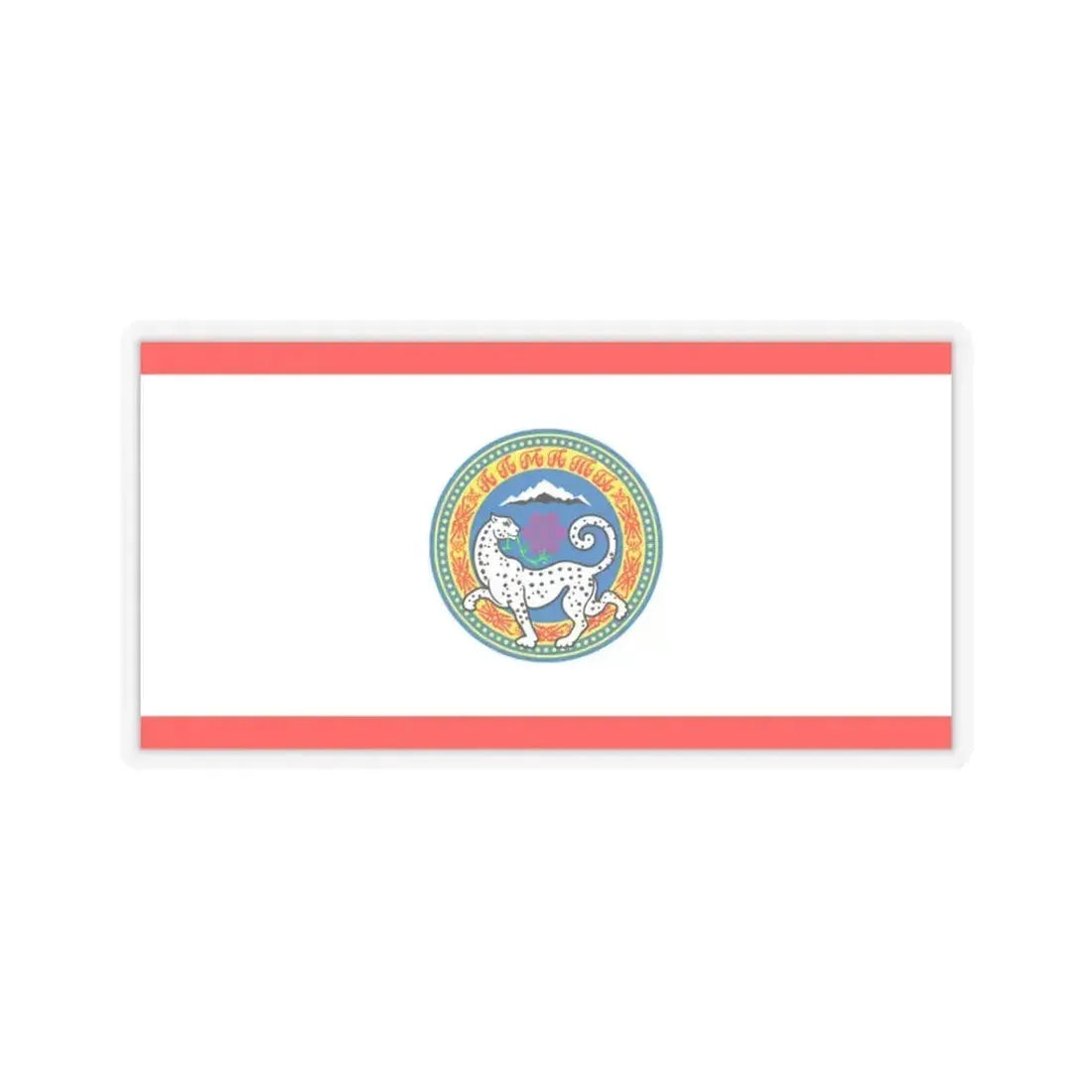 Flag of Almaty Kazakhstan - STICKER Vinyl Kiss-Cut Decal 3 Inch Transparent - The Sticker Space