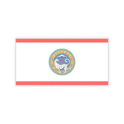Flag of Almaty Kazakhstan - STICKER Vinyl Kiss-Cut Decal 3 Inch Transparent - The Sticker Space