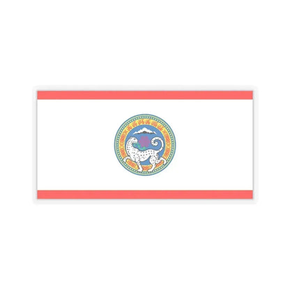 Flag of Almaty Kazakhstan - STICKER Vinyl Kiss-Cut Decal 6 Inch Transparent - The Sticker Space
